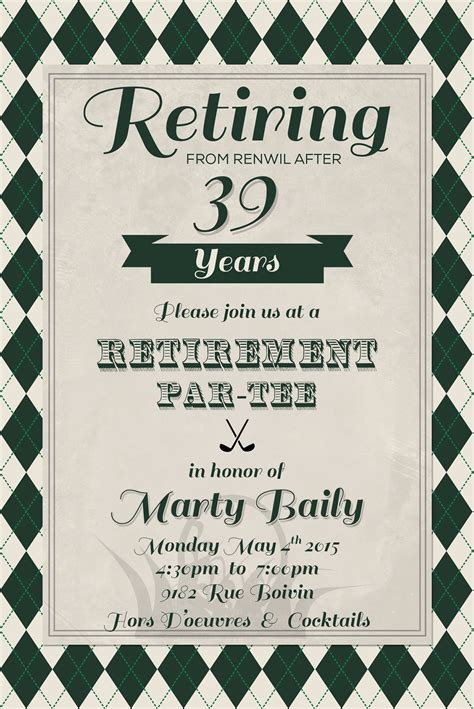 retirement party invitation  behance