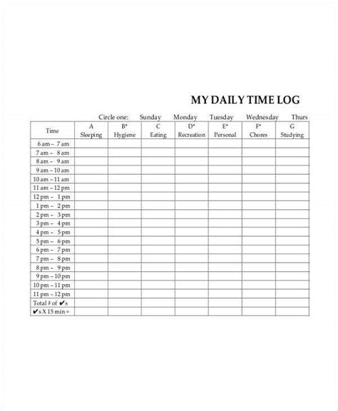 daily sheet templates  word  format