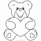 Coloring Bear Valentines Xcolorings sketch template