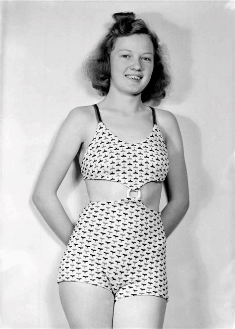 Pin By 1930s 1940s Women S Fashion On 1930s Swimwear In 2020 50s