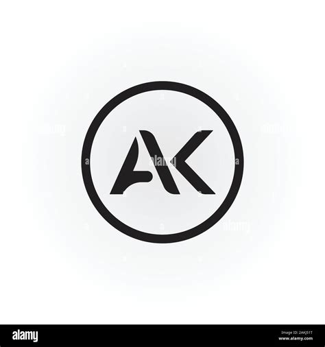 initial ak letter logo  creative modern business typography vector