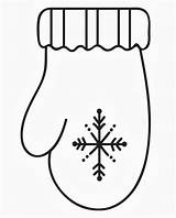 Mitten Moufle Mittens Pattern Glove Coloriage Snowman Hiver Noël Visiter Clipartmag sketch template