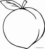 Peach Coloring Printable Pages Fruit Kids Print Vector Board Easy Choose Stencils Stencil Format Any sketch template