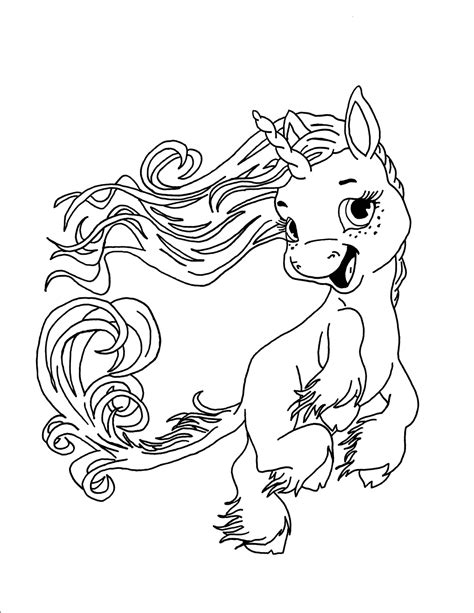 happy unicorn coloring page  printable coloring pages  kids
