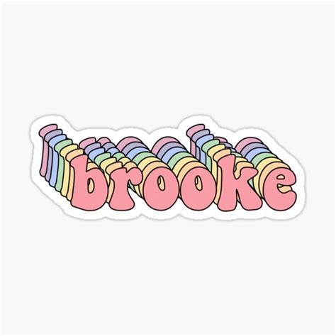 brooke  sticker sticker  sale  youtubemugs redbubble