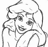 Ariel Mermaid Coloring Sketch Pages Wecoloringpage Disney Clipartmag sketch template