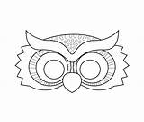 Owl Printable Mask Coloring Masks Template Printables Night Kids Other Visit Animal Drawings Choose Board sketch template