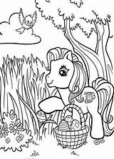Easter Pony Coloring Little Pages Eggs Finding Popular sketch template