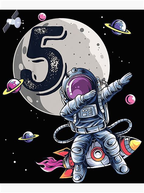 kids  years  birthday boy astronaut gifts space   day poster