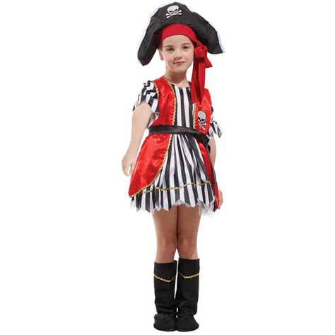 girls red pirate costume set  dress  hat  walmartcom