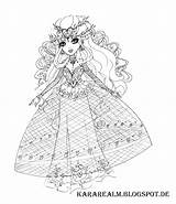 Coloring Pages Ever After High Lizzie Ball Kara Maddie Color Hearts Fun sketch template