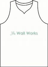 Jersey Basketball Template Decal Outline Own Coloring Pages Vinyl sketch template