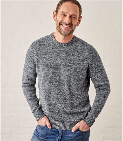 light grey  cotton crew neck sweater woolovers