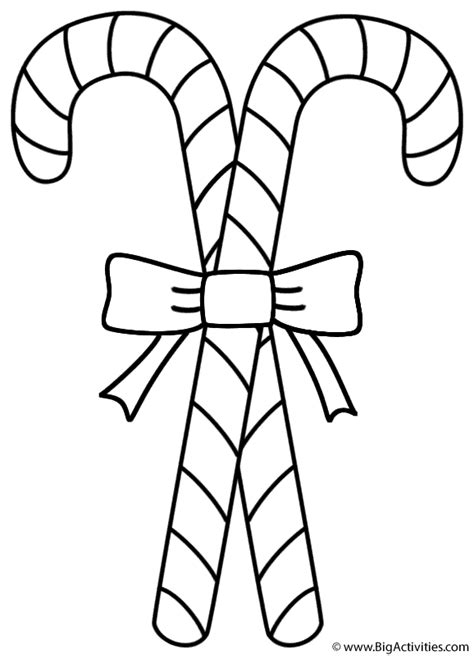 candy canes coloring page christmas
