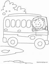 Bus Coloring Pages Driver Bye Kids Color Drawing Says Tata Ok Clipart Printable Car Preschool Colour Sheets Train Valentines Comments sketch template