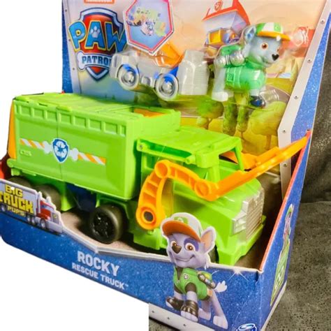 nick jr paw patrol big truck pups rocky rescue recycle vehicle action