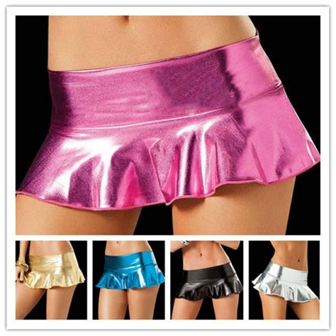 Buy Faux Leather Sexy Lingerie Pvc Short Skirt Costume