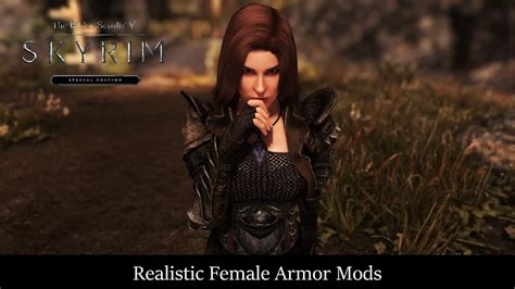 skyrim se realistic female armor mods youtube