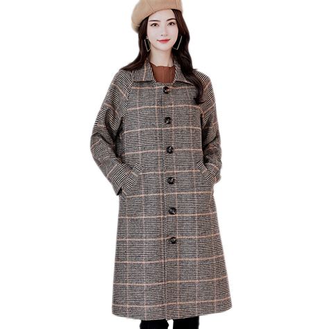 2018 new spring autumn women s wool coat new fashion long single