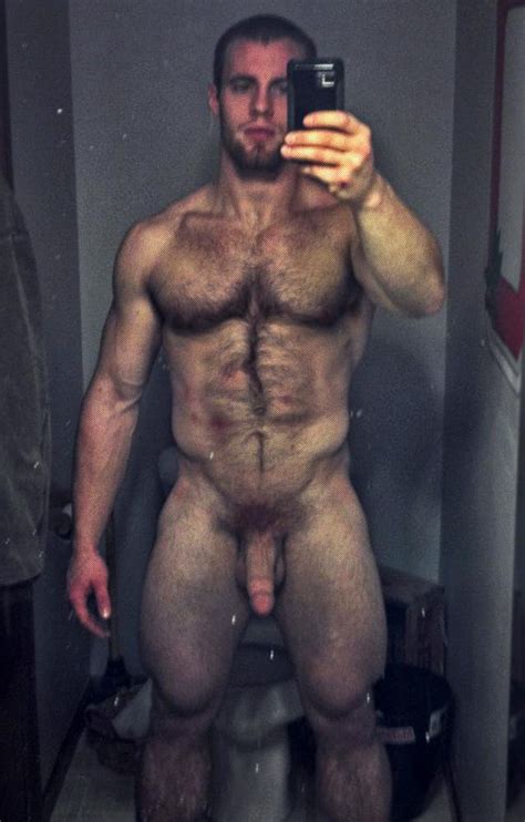 bananaguide on twitter mmmm hot and hairy hunk takes naked selfie cock