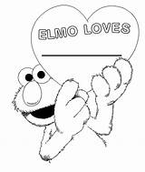 Coloring Elmo Valentines Valentine Sesame Street Toddler Choose Board Pages sketch template