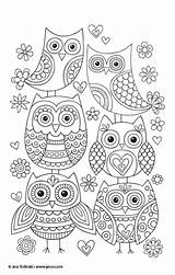 Pages Owl Coloring Volinski Jess Color Owls Cute Coloriage Doodle Animals Enfant Clipart Mandala Colorier Eule Dessin Embroidery Draw Malen sketch template