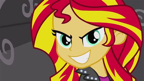 image sunset shimmer stare egpng   pony friendship