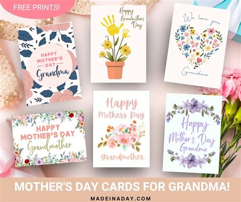 printable mothers day grandma cards    day