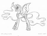 Coloring Pony Moon Little Nightmare Luna Pages Mlp Princess Lauren Concept Getcolorings Faust Printable sketch template
