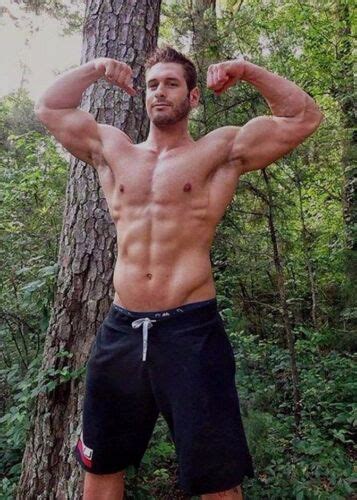 Shirtless Male Muscular Jock Hunk Beefcake Huge Biceps Chest Abs Photo