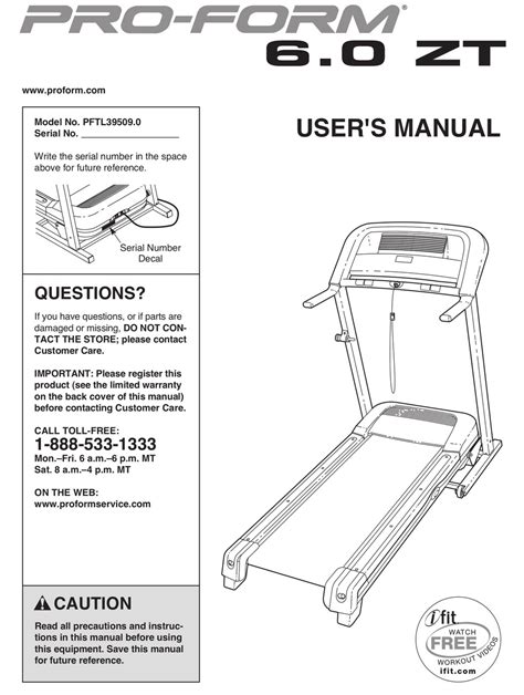 pro form pftl user manual   manualslib