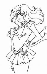 Sailor Neptune Coloring Super Pages Mars Deviantart sketch template