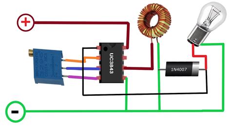 high power dc dc booster circuit  feedback constant voltage controlled
