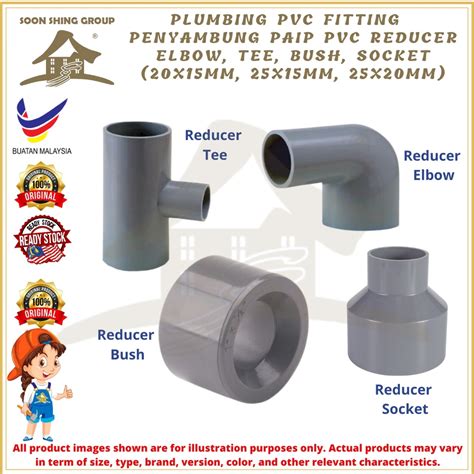 plumbing pvc fitting penyambung paip pvc reducer elbow reducer tee