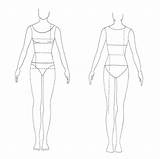 Template Fashion Model Sketch Dress Drawing Body Templates Figure Sketches Female Blank Costume Form Outline Illustration Woman Draw Male Project sketch template