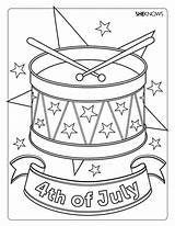 July Coloring Pages 4th Fourth Activity Kids Drum Printable Color Patriotic Sheets Sheknows Flag Drums Printables American Stars Flags Disney sketch template