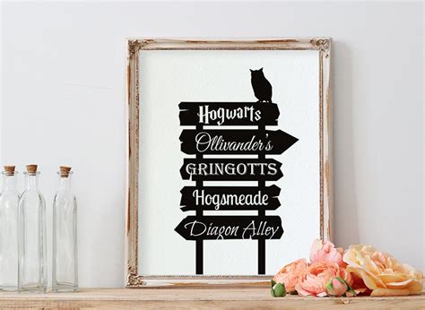 harry potter harry potter poster street sign places  printymuch