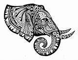 Zentangle Muster Ausdrucken Vorlagen Animal Elefant Elephants Elefante Malvorlagen Elefanten Zendoodle Coloriage Zentangles Koala Vorlage Mandalas Zapisano Elefantenkopf Katze Dekorieren sketch template