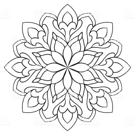 vector simple mandala  abstract elements isolated  white