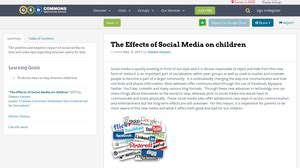 effects  social media  children oer commons