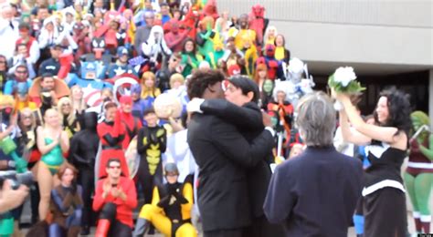 X Men Gay Wedding Re Created By Couple At Marvel