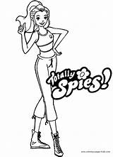 Spies Coloring Pages Totally Spy Kids Cartoon Color Character Secret Printable Sheets Family Back sketch template