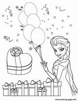 Coloring Balloons Holding Elsa Colouring Pages Disney Print Printable Color Book Info sketch template