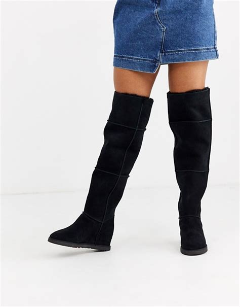 ugg classic   knee boots  black asos