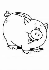 Piggy Bank Coloring Pages Laughing Color Drawing Large Money Colorluna Luna Museum National Getdrawings Template sketch template