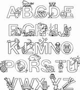 Alphabets Letters sketch template