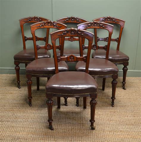 superb quality set   victorian antique walnut dining chairs antiques world