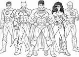 Justice League Superhero sketch template