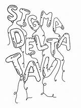 Delta Sigmadeltatau Sdt Tau Kappa Collectible Fraternity sketch template