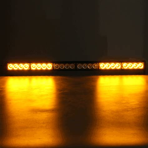 led emergency flashing light bar traffic flash strobe lamp yellowwhite  switch